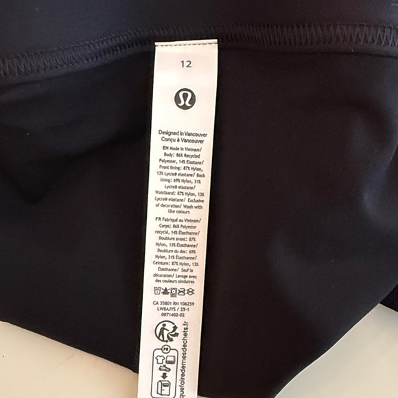 Lululemon varsity high rise black tennis skirt size 12 - Picture 5 of 8